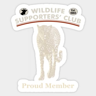 Cheetah on Patrol Wildlife Supporters' Club Sticker